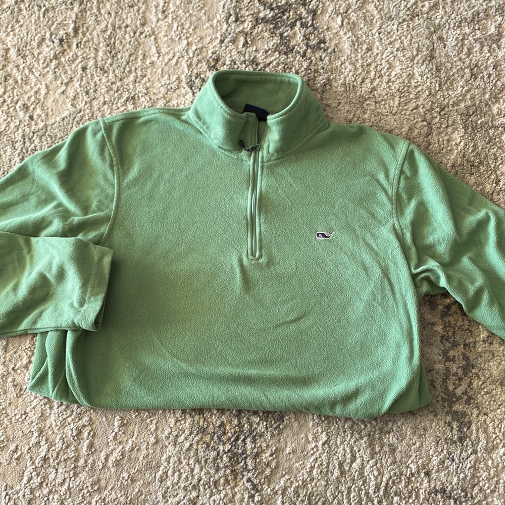 Mens VINEYARD VINES MINT GREEN 3/4 zip